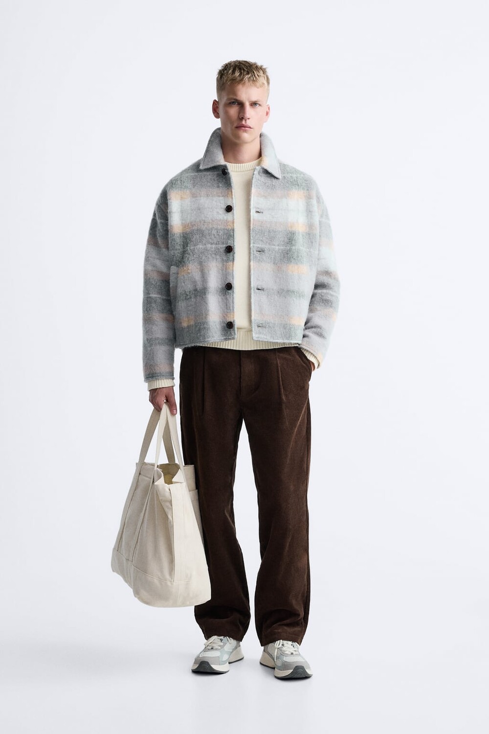 

Куртка из смесовой шерсти ZARA, лавандовый, Фиолетовый