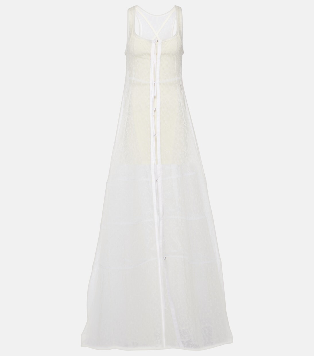 

Платье la robe dentelle с пайетками Jacquemus, белый
