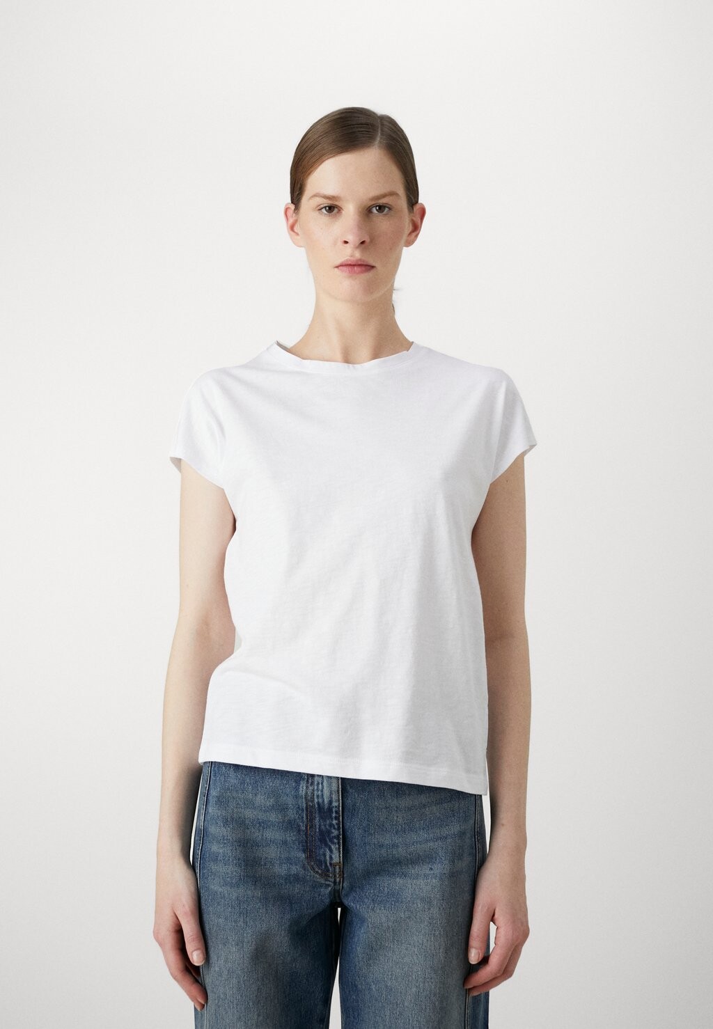 

Базовая футболка The Slub Pleat Tee rag & bone, белый