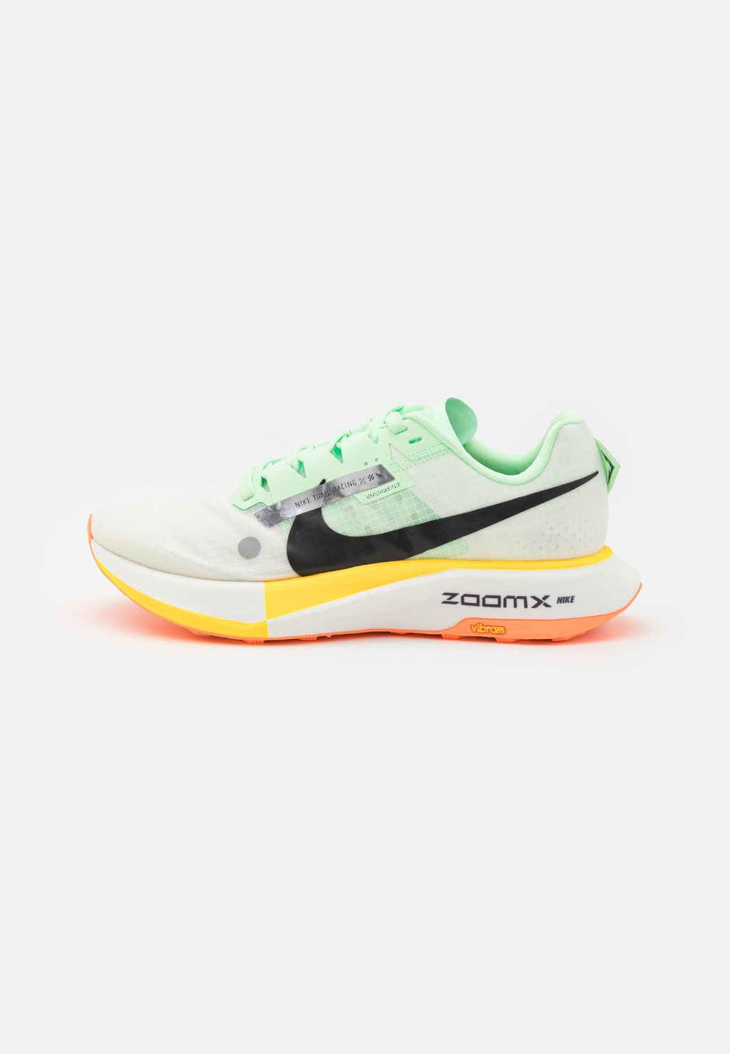 Кроссовки для бега по пересеченной местности ZOOMX ULTRAFLY TRAIL Nike, цвет summit white/black/vapor green/laser orange/total orange