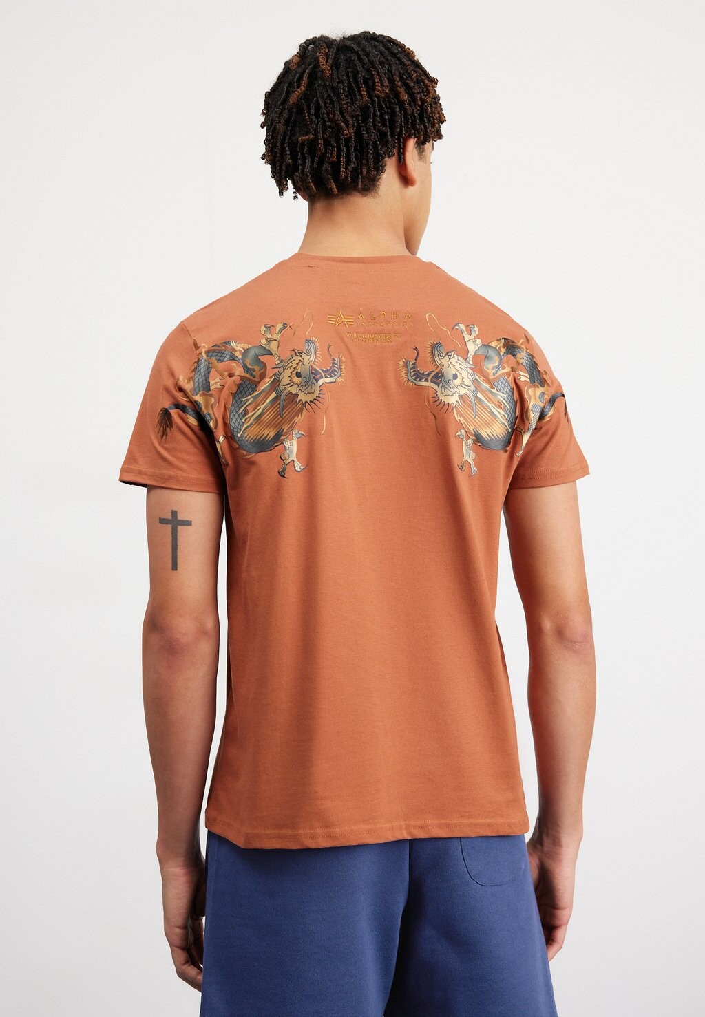 

Футболка с принтом Dragon Alpha Industries, орехово-коричневая