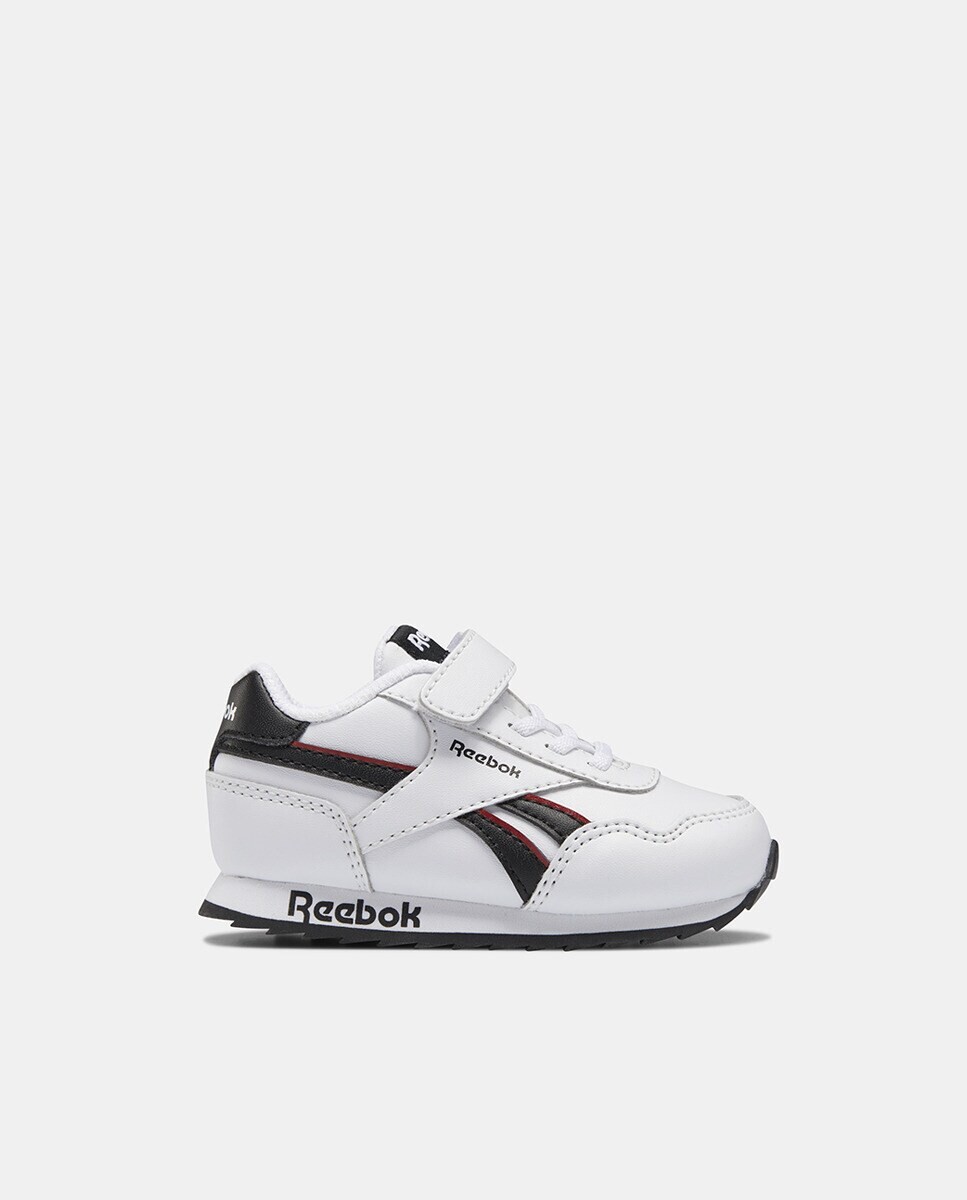 

Низкие белые детские кроссовки с застежкой-липучкой и резинками Reebok, белый