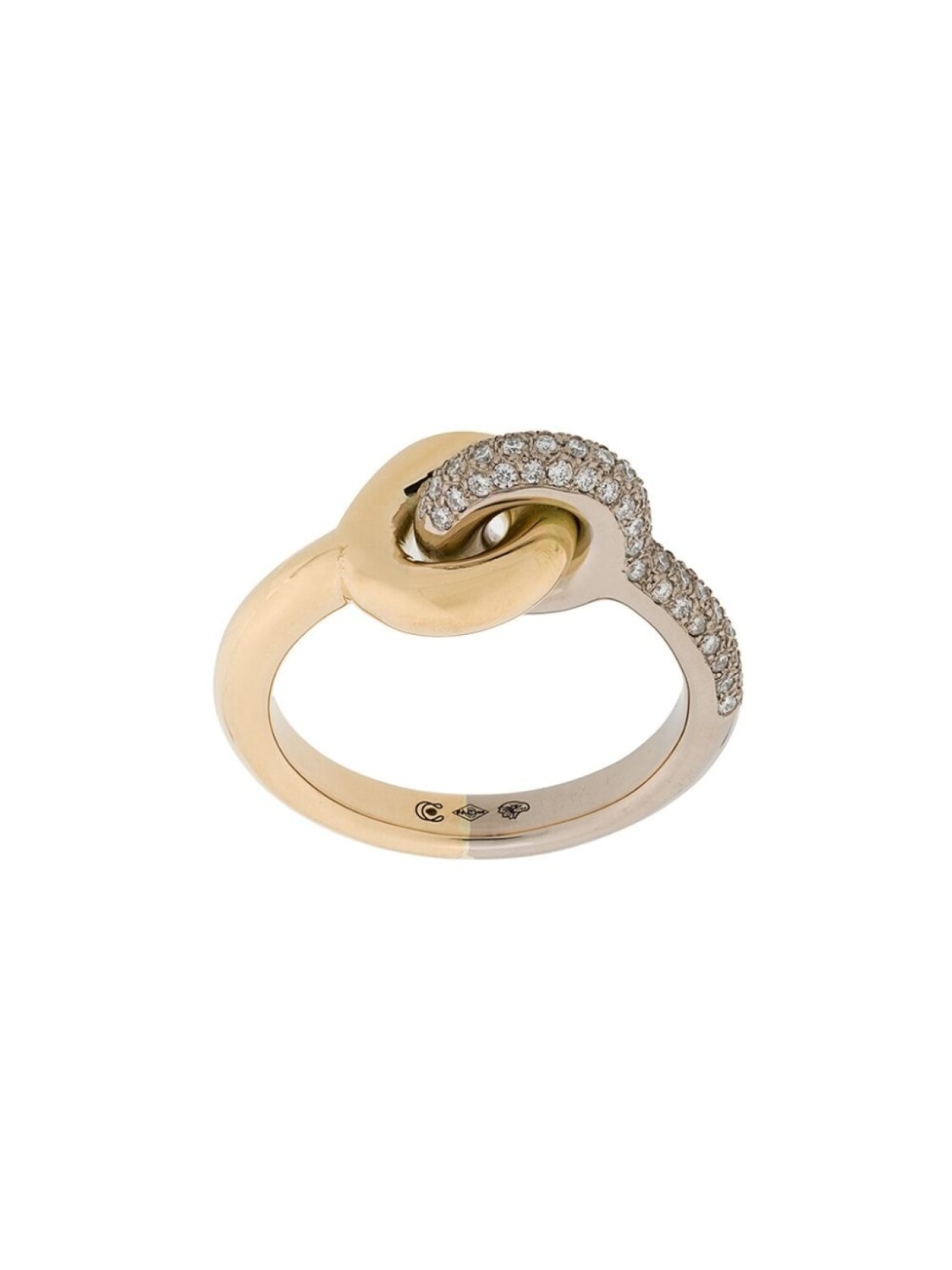 

Золотое кольцо Maxi Twin Pave с бриллиантами Charlotte Chesnais, золотой