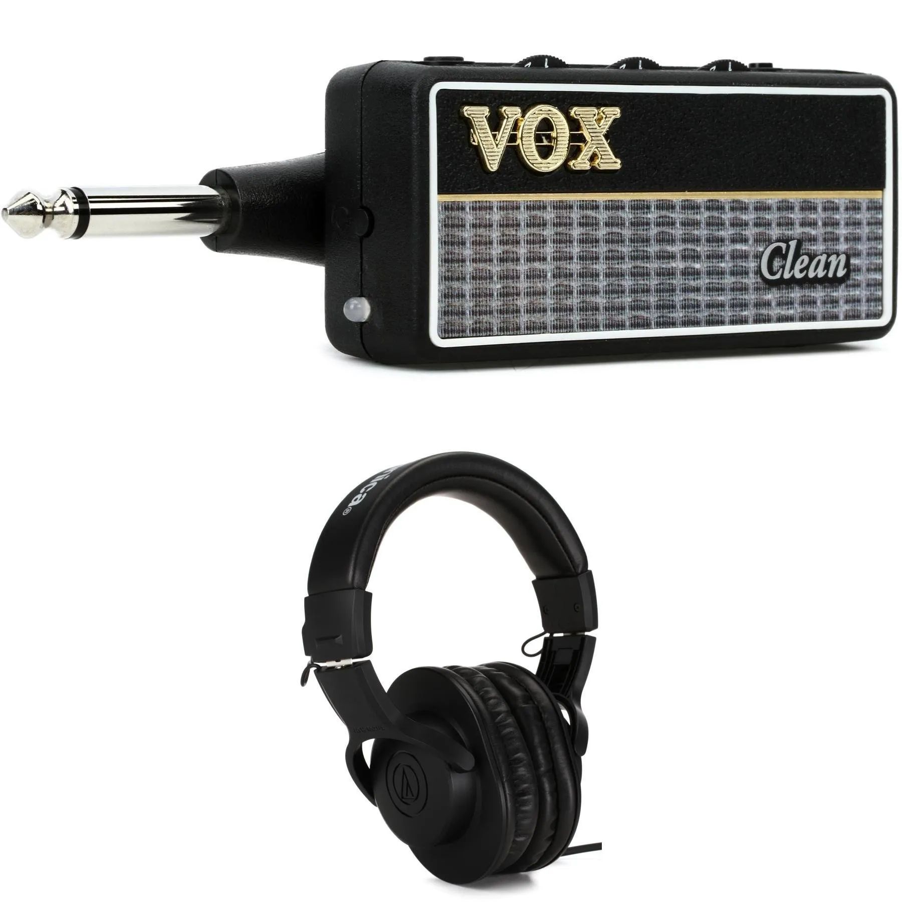 

Новый гитарный усилитель для наушников Vox amPlug 2 Clean и наушники Audio-Technica ATH-M20x