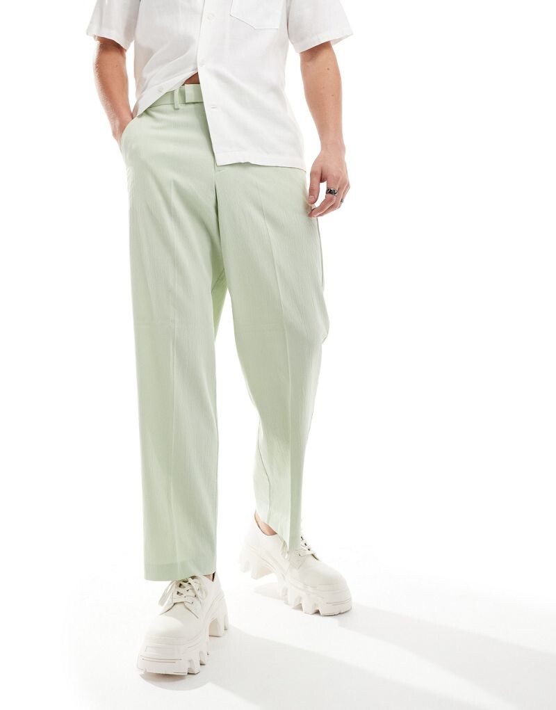 

Широкие брюки из смесового льна ASOS DESIGN