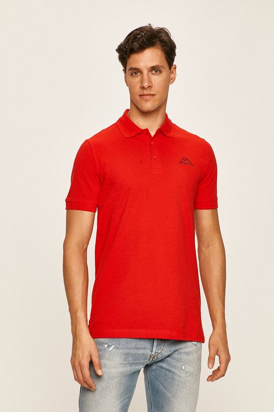 Хлопковая рубашка-поло Kappa, красный ролл каппа маки 110г