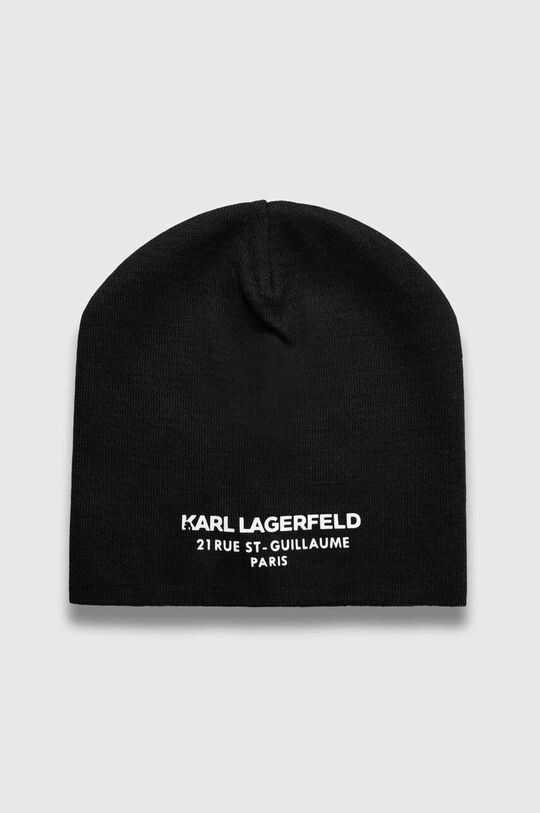 

Шерстяная шапка Карла Лагерфельда Karl Lagerfeld, черный