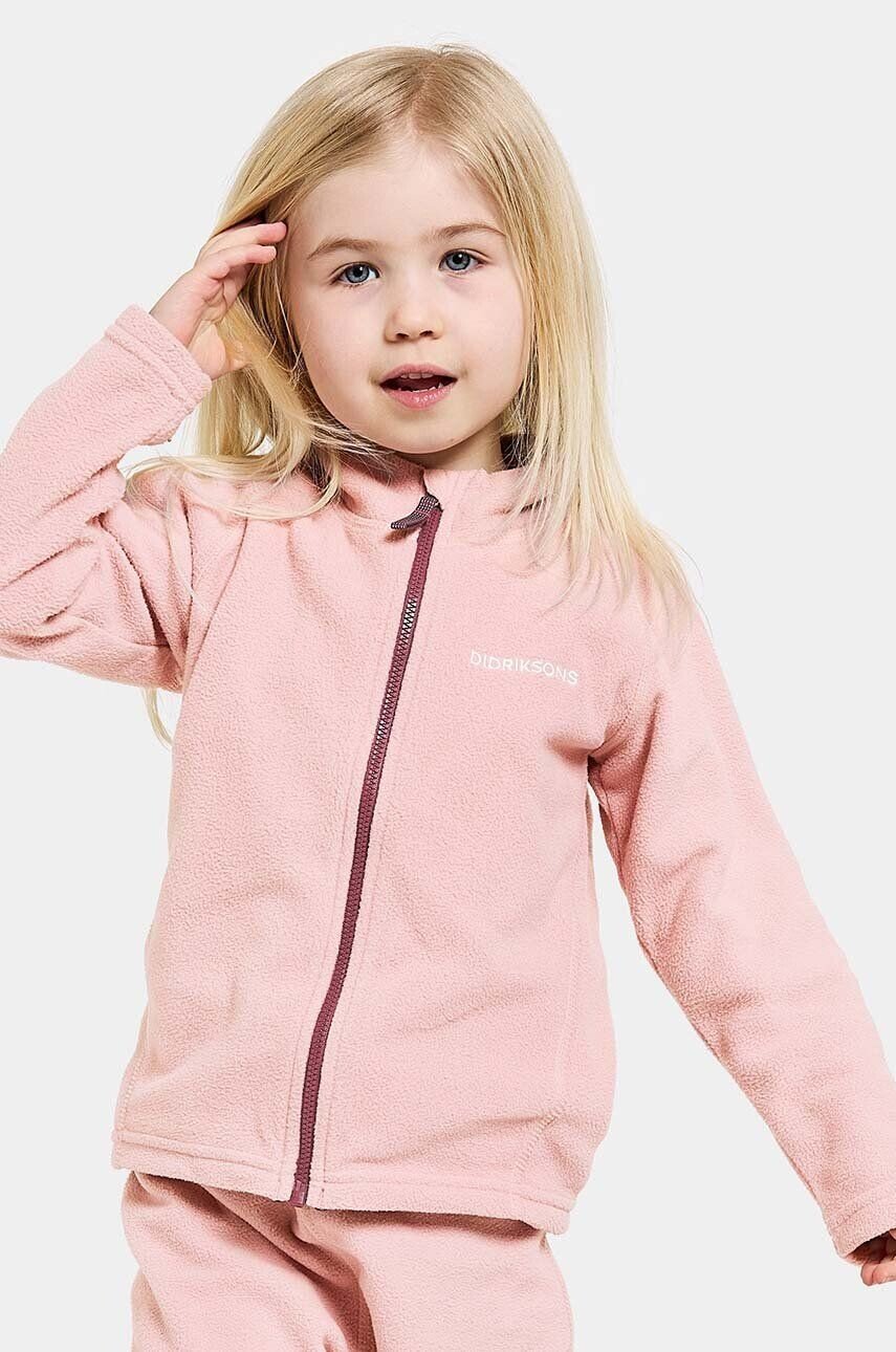 

Детская толстовка Didriksons MONTE KIDS FULLZIP, розовый