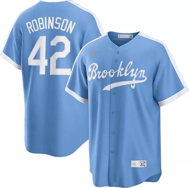 

Мужская футболка Nike Los Angeles Dodgers Jackie Robinson #42 Blue Cool Base