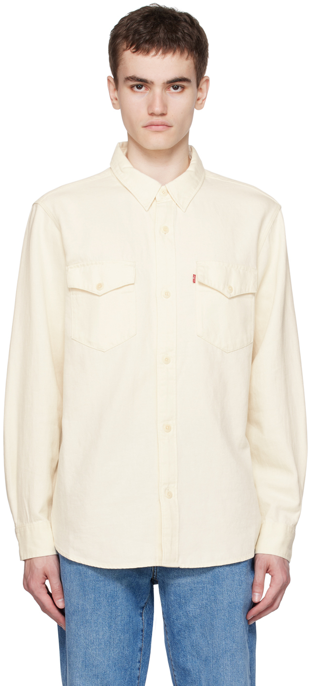 Белоснежная рубашка в стиле вестерн Levi's цена и фото