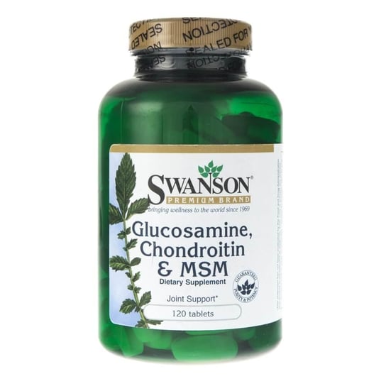 Swanson, Глюкозамин Хондроитин МСМ, 500 мг, 120 таблеток swanson ржаная трава 500 мг 120 таблеток