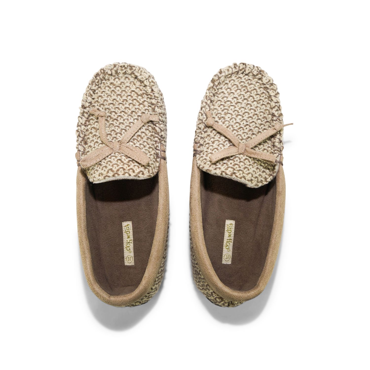 Тапочки Flip Flop Hausschuh loafer*knit 2, коричневый тапочки flip flop hausschuh ballet teddy коричневый