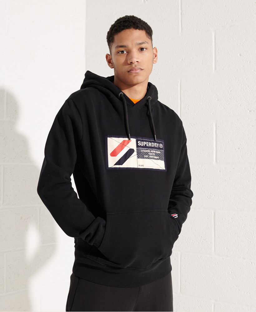 

Толстовка с надписью sport jock Superdry, черный
