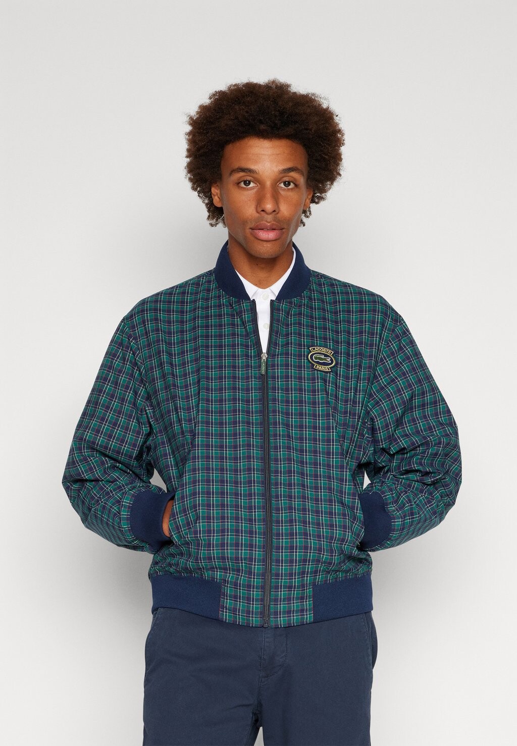 

Куртка бомбер Lacoste, темно-синий