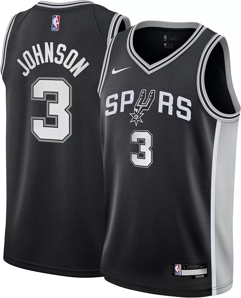 

Черная майка Nike Youth San Antonio Spurs Келдона Джонсона #3 Swingman