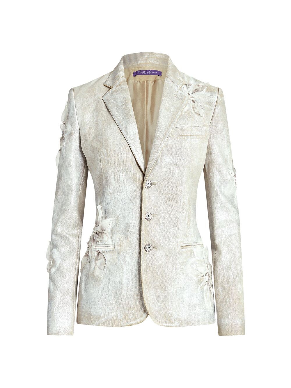 

Украшенный блейзер Skye Ralph Lauren Collection, серебряный