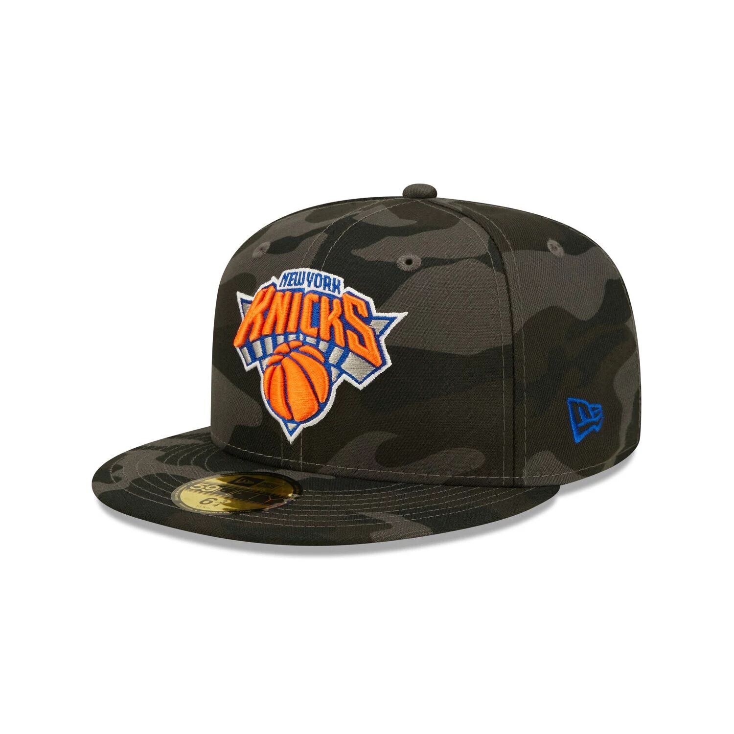 

Мужская облегающая шляпа New Era Black New York Knicks Camo 59FIFTY