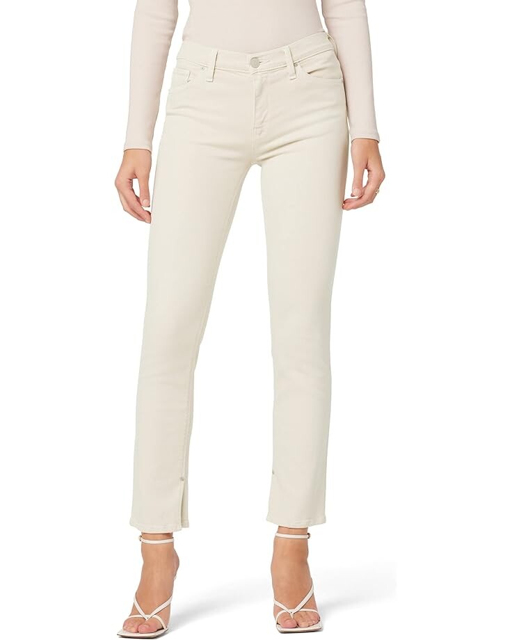 

Джинсы Hudson Jeans Nico Mid-Rise Straight Ankle w/ Slit in Moonbeam, цвет Moonbeam