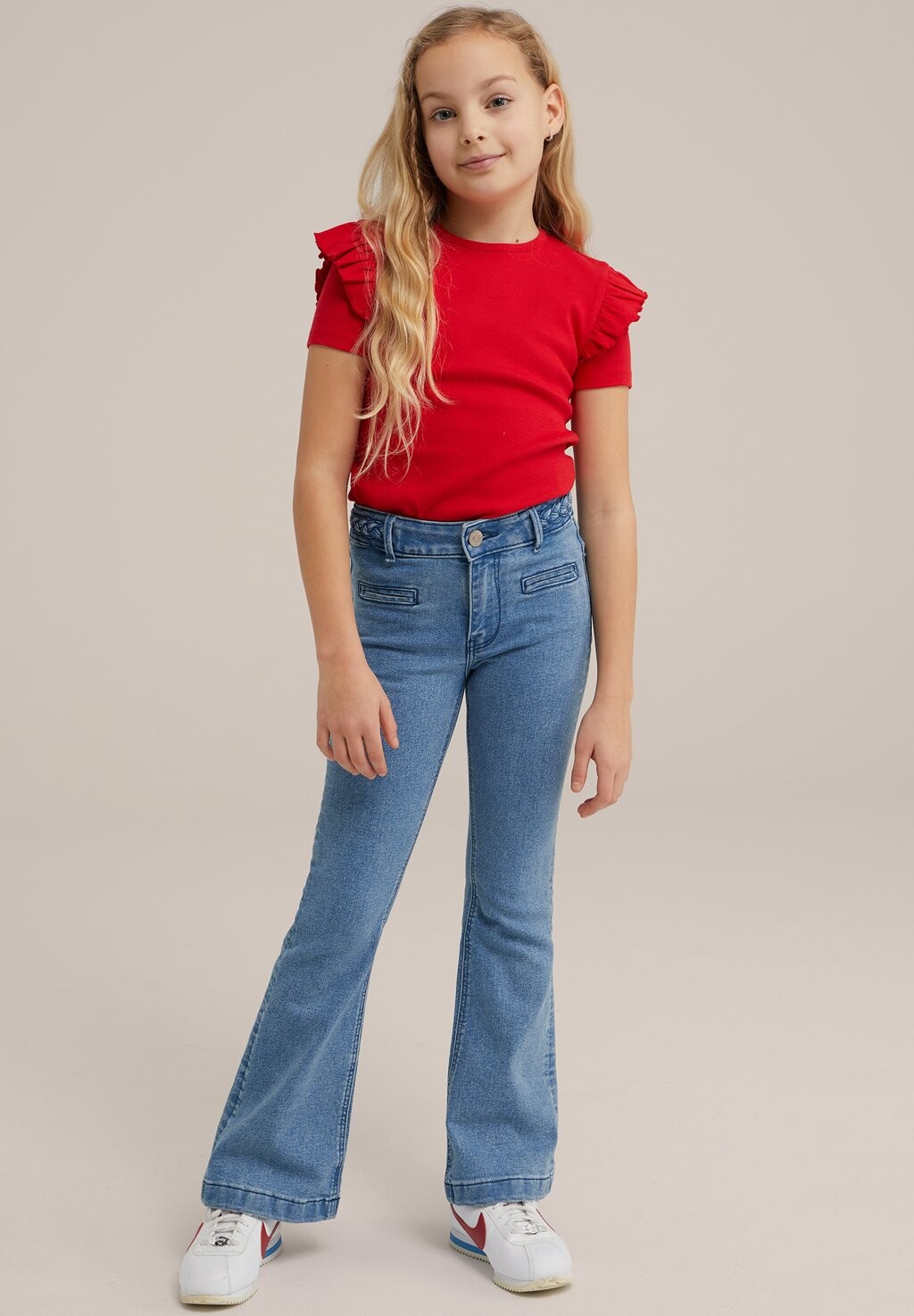 

Джинсы-клеш Met Stretch WE Fashion, синий