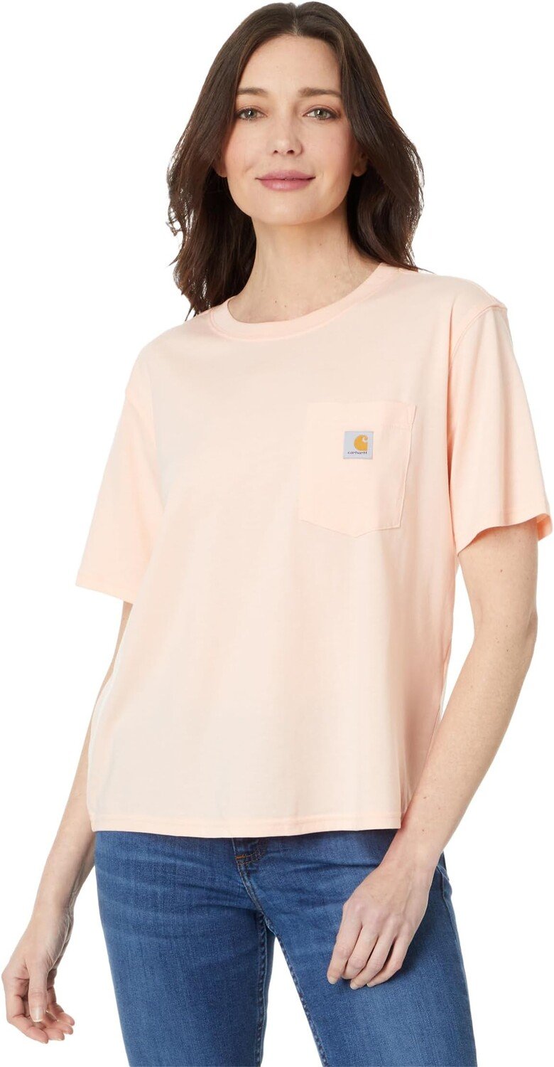 

Футболка Carhartt Loose Fit Lightweight Short Sleeve Crew Neck T-Shirt, цвет Tropical Peach