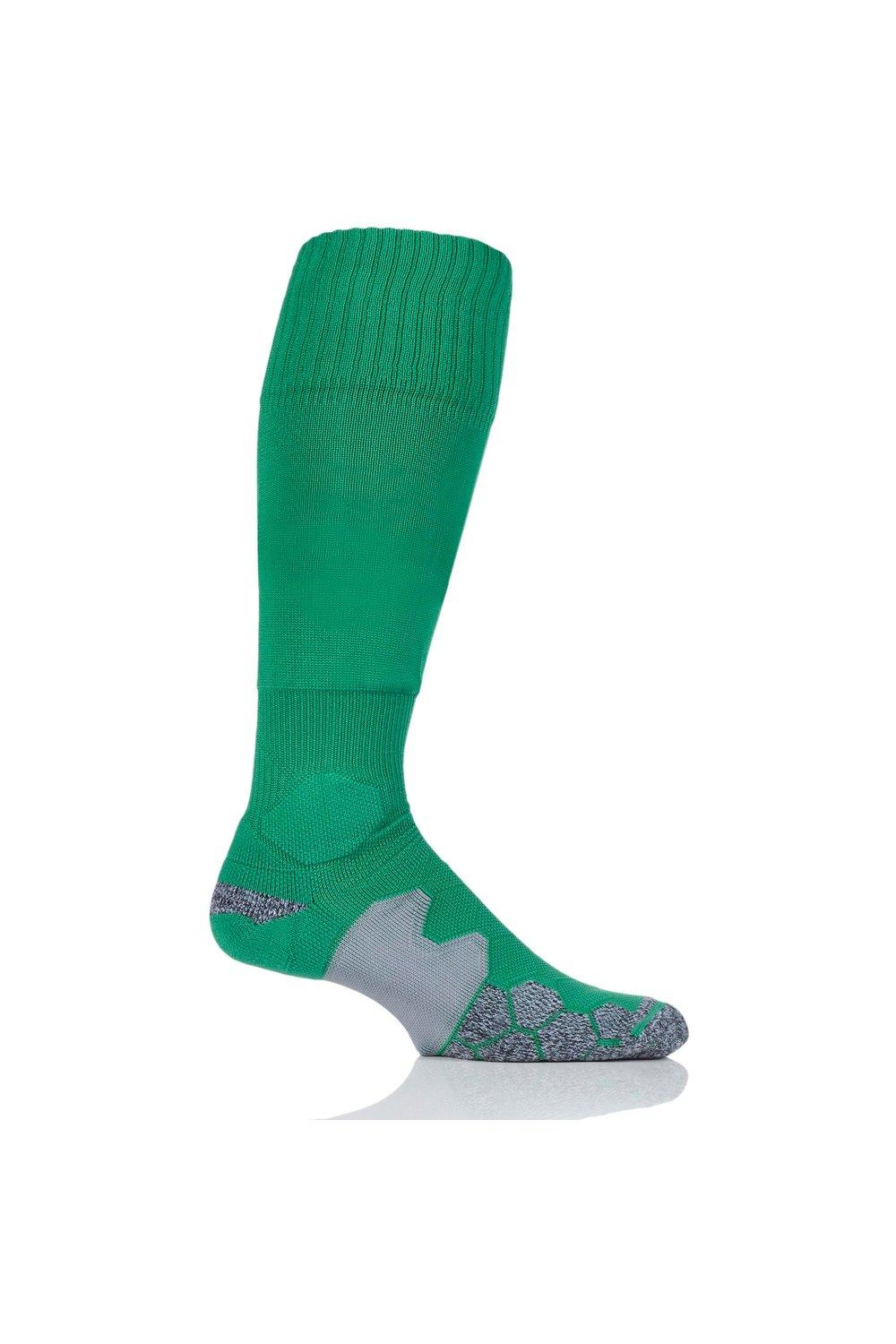 1 пара технических футбольных носков с мягкой подкладкой, произведенных в Великобритании SOCKSHOP of London, зеленый