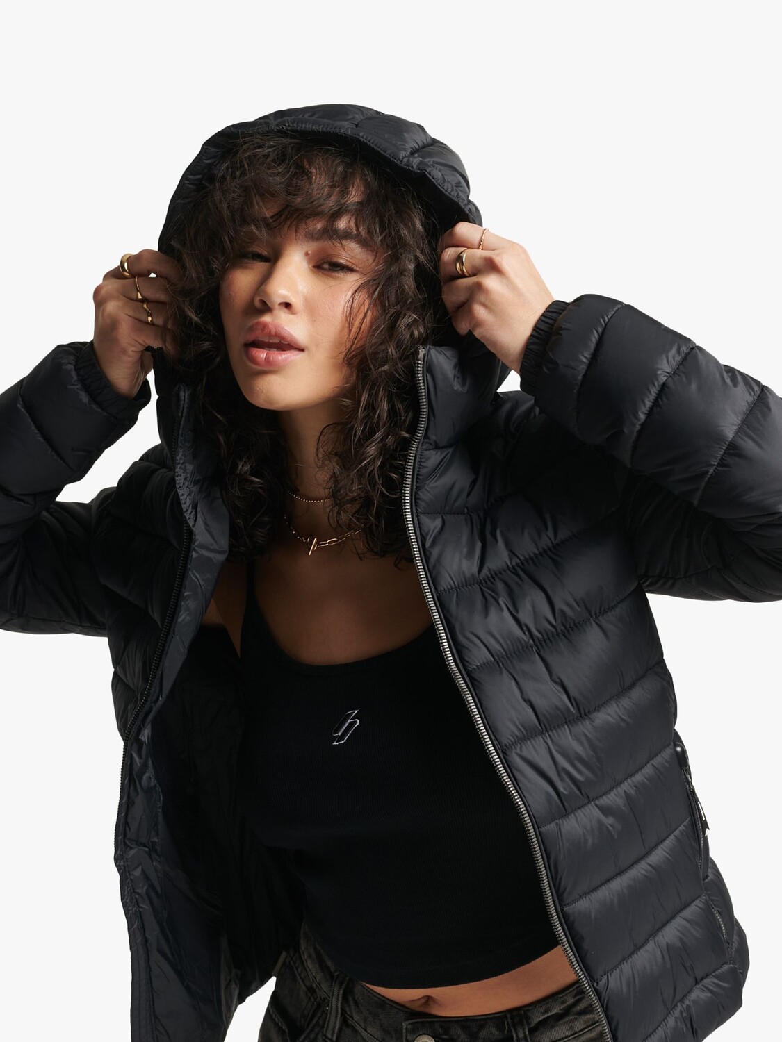 

Пуховик Superdry Fuji, черный