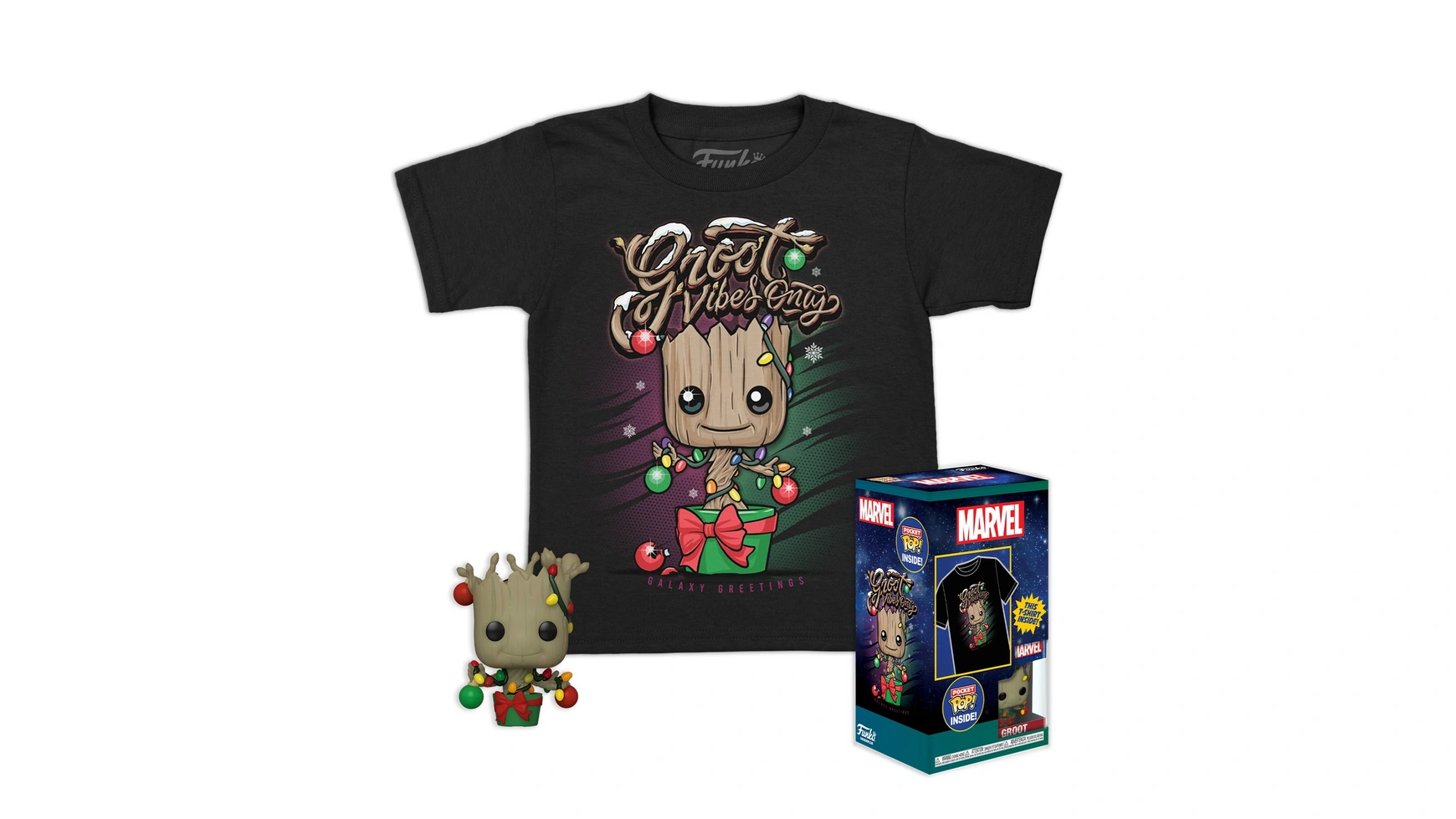 

Funko - Pop! ПОП! И футболка Marvel Holiday Groot, размер L