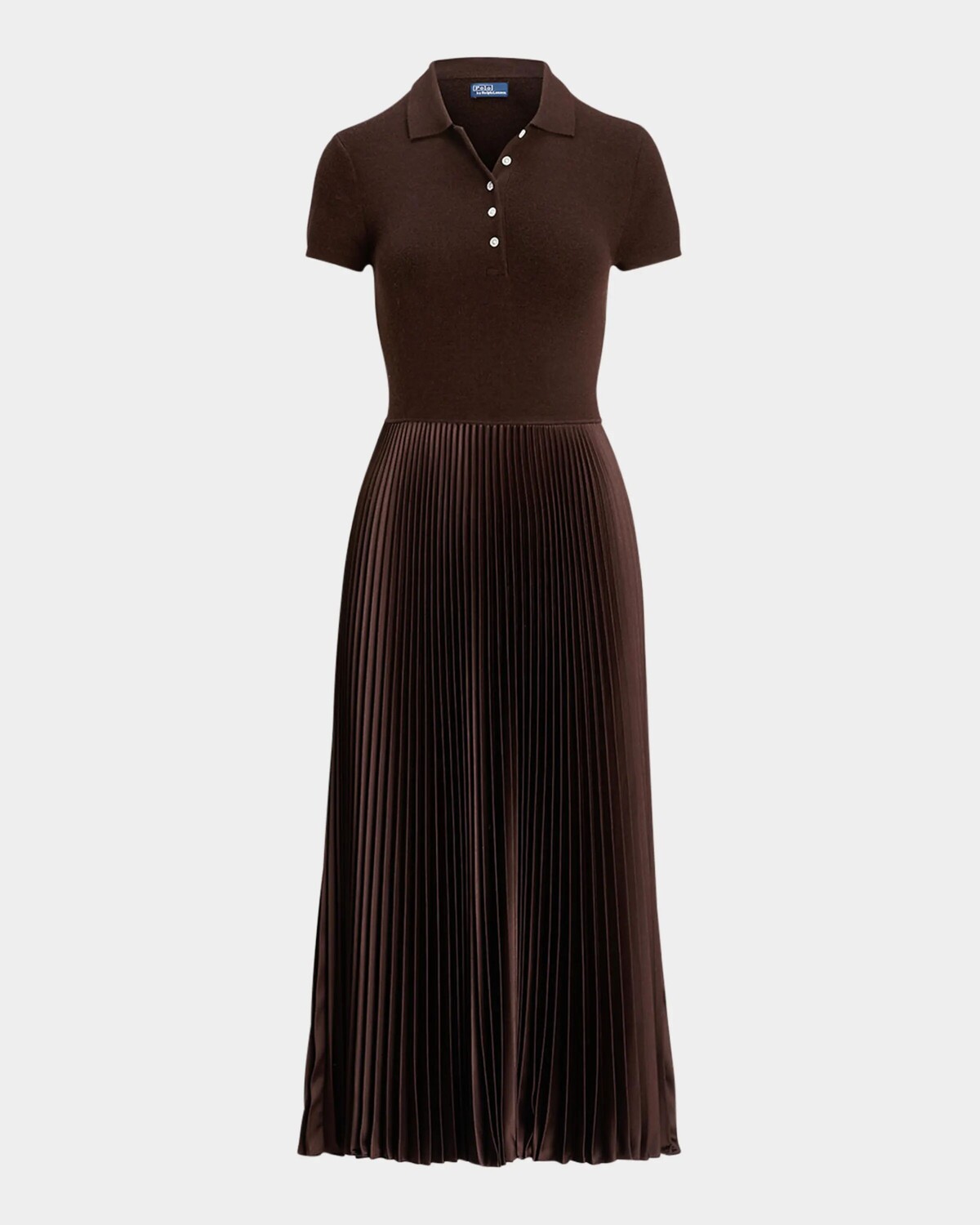 

Платье миди со свитером-поло и лифом Polo Ralph Lauren, цвет Squire Brown