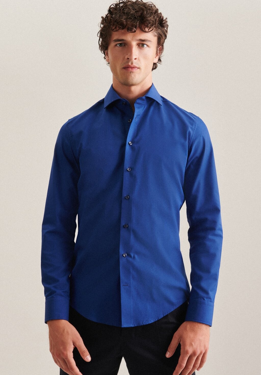 

Классическая рубашка Kent Slim Fit Contrast Seidensticker, цвет dark blue