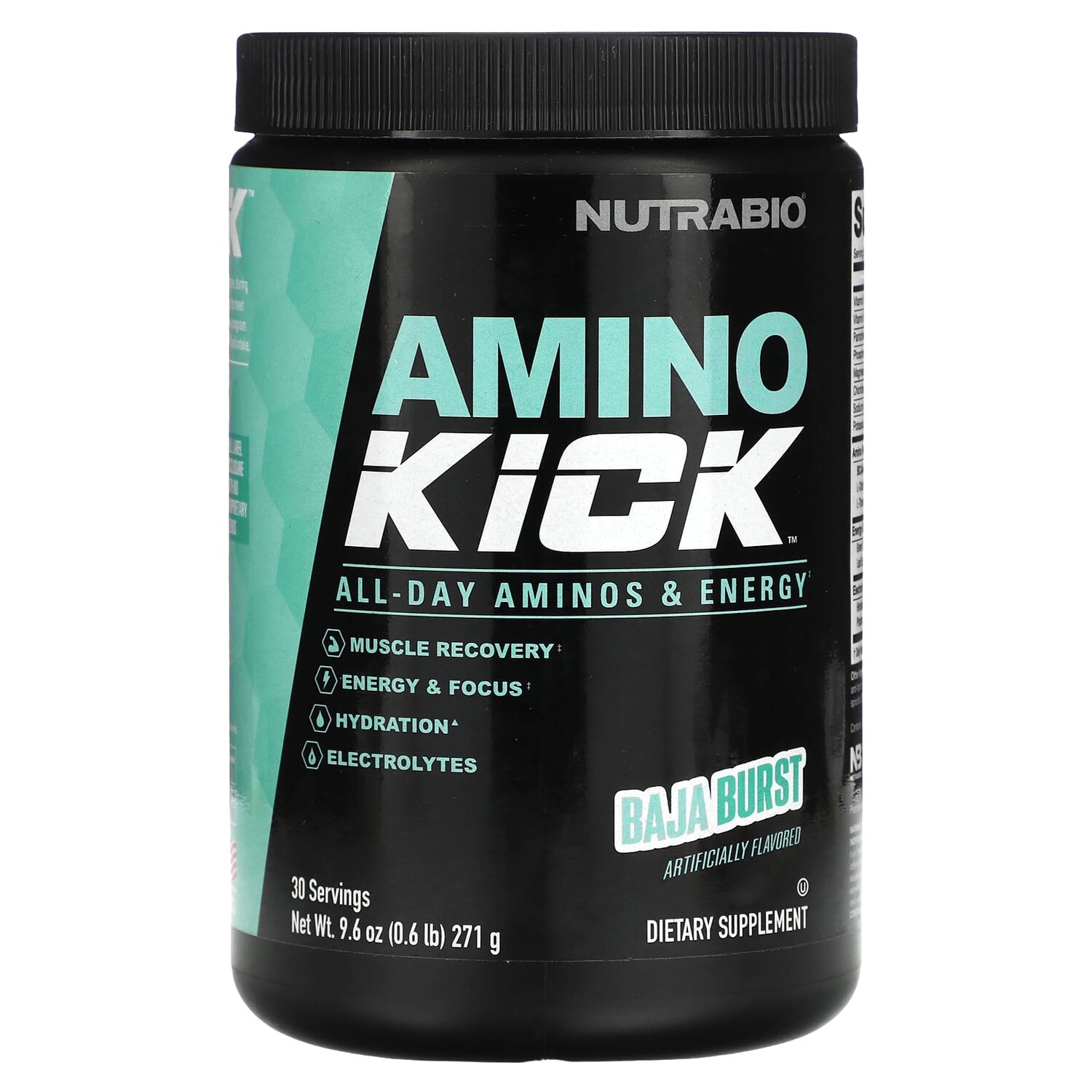 

Amino Kick, Baja Burst, 271 г (0,6 фунта), NutraBio