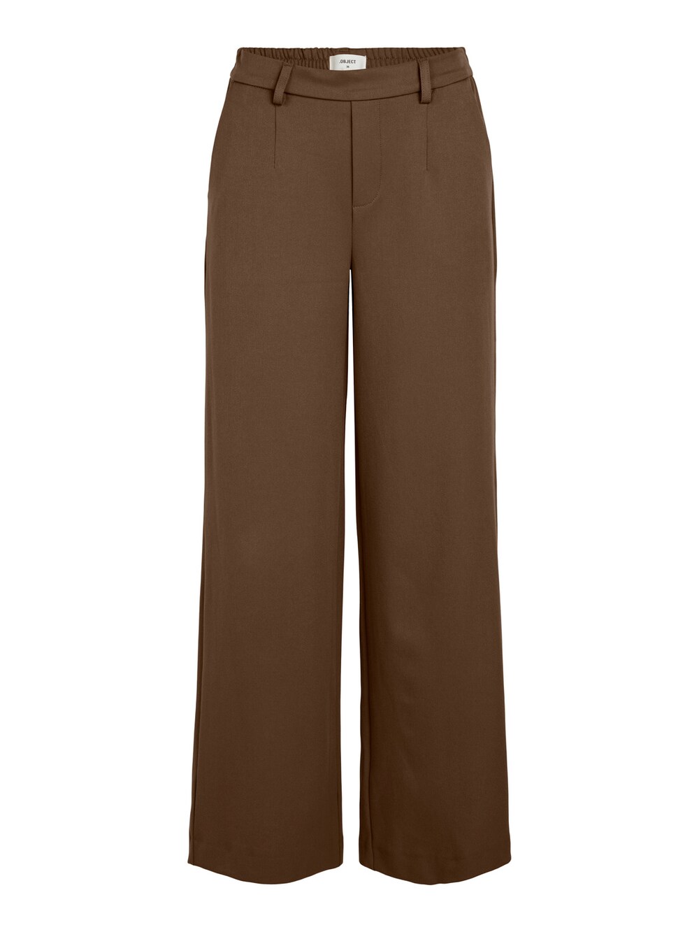 Широкие брюки со складками спереди Object Lisa, коричневый