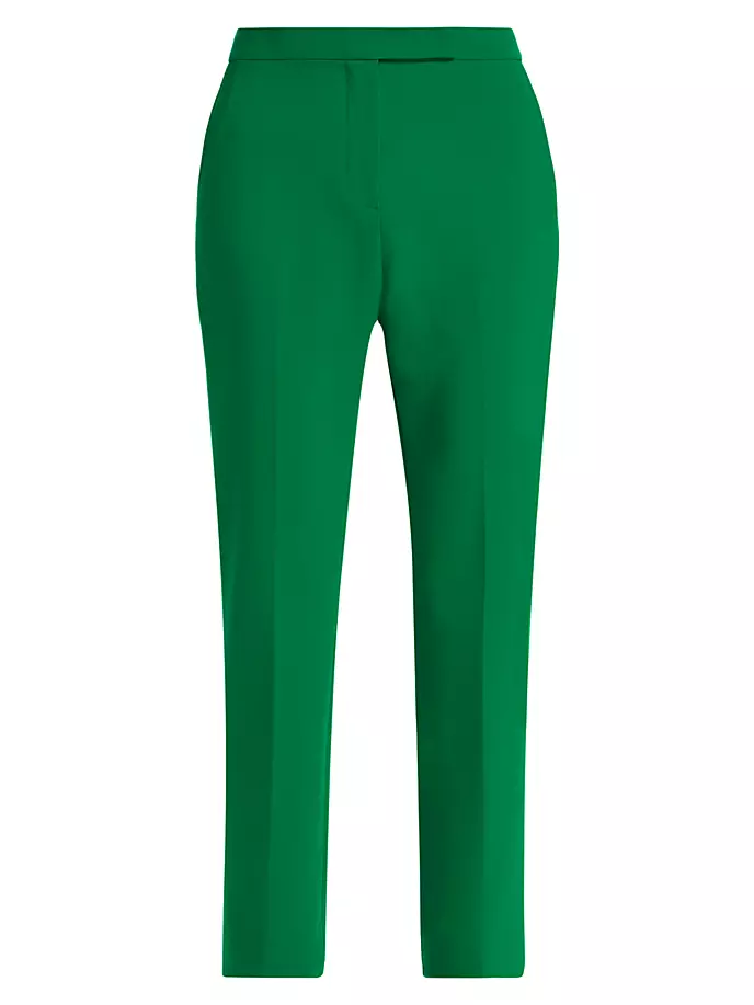 цена Прямые брюки Fuoco из смесовой шерсти Max Mara, зеленый