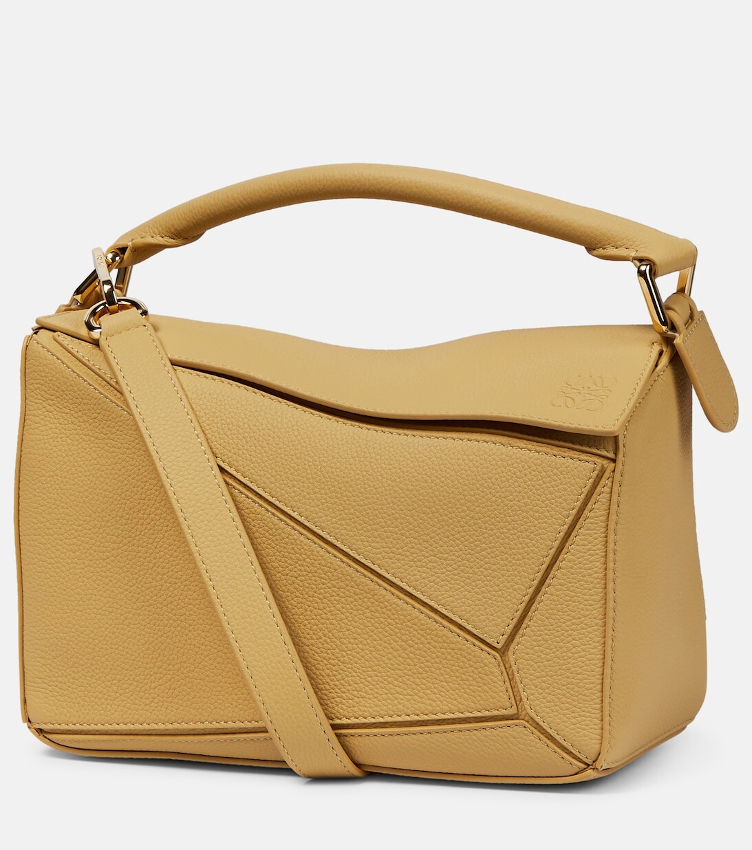 

Маленькая кожаная сумка через плечо Puzzle Loewe, желтый