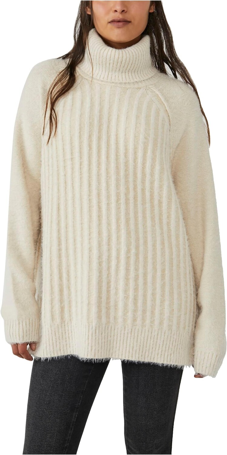 

Свитер Big City Turtleneck Free People, цвет Sunflower Seed Combo