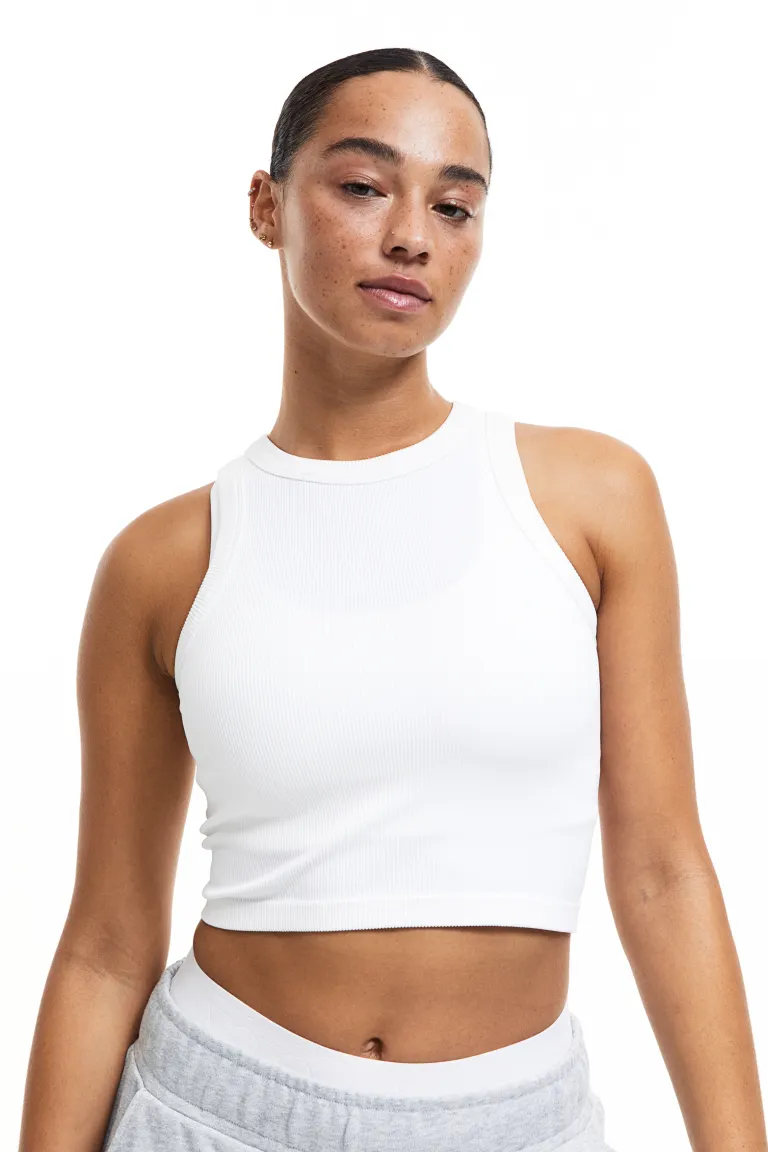 

Бесшовная спортивная майка drymove H&M, белый