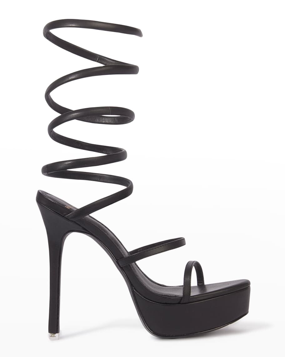 

Сандалии Kristen Corkscrew Coil Black Suede Studio