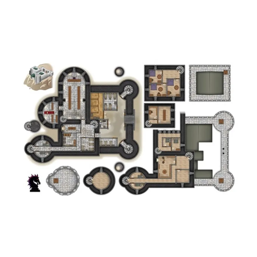 

Стираемая карта Castle BlackWyrm, Fantasy Maps (BlackWyrm Games)