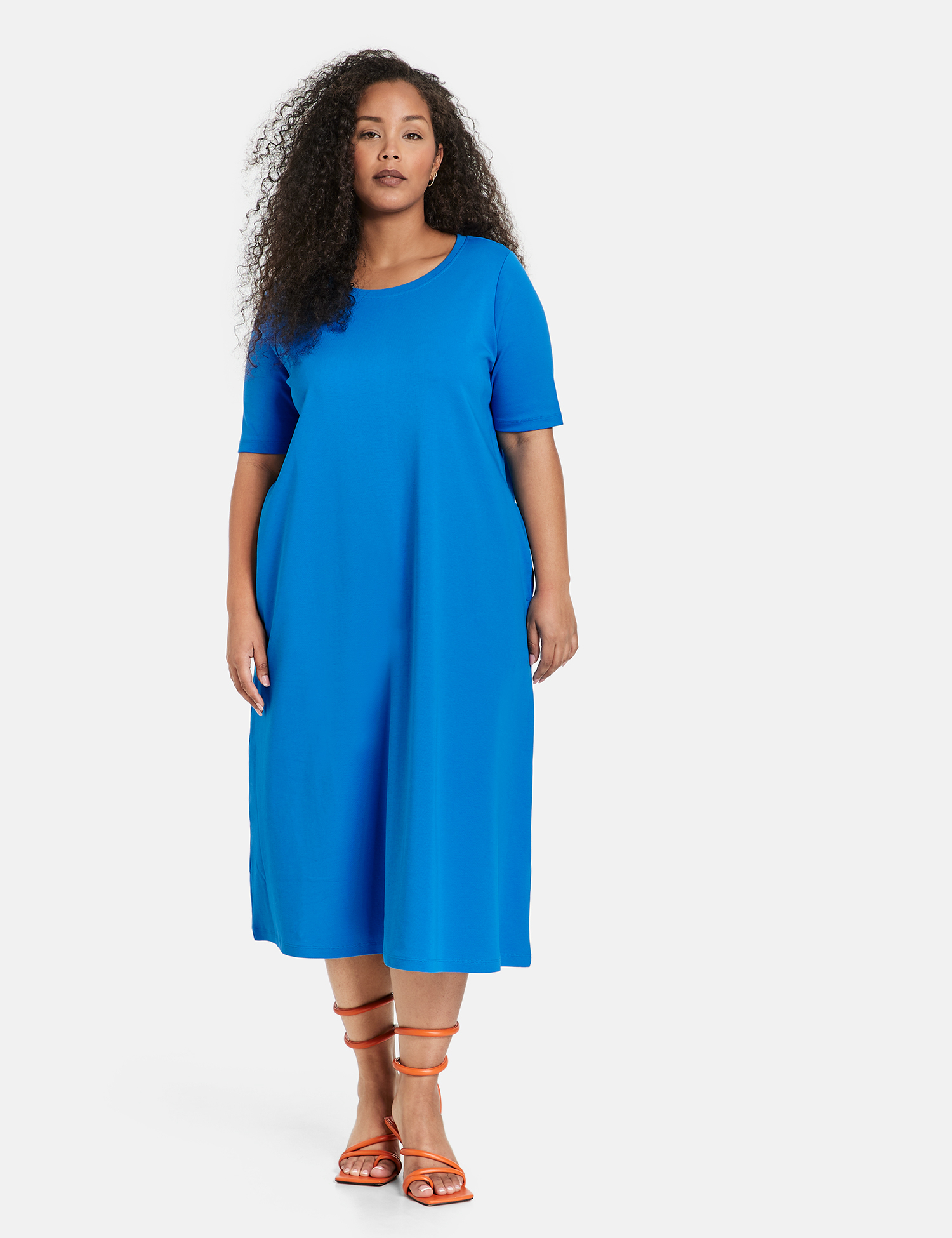 Платье SAMOON Gewirke, цвет Digital Blue