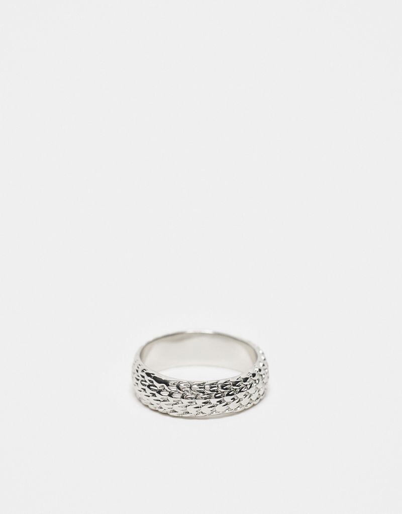 

ASOS DESIGN – обручальное кольцо серебряного тона с гравировкой