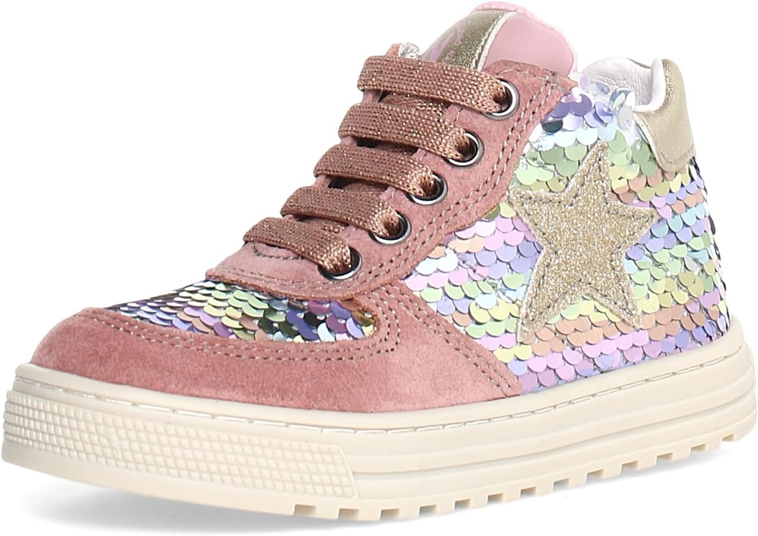 

Кроссовки Hess High Zip (Toddler/Little Kid) Naturino, цвет Rose/Multi