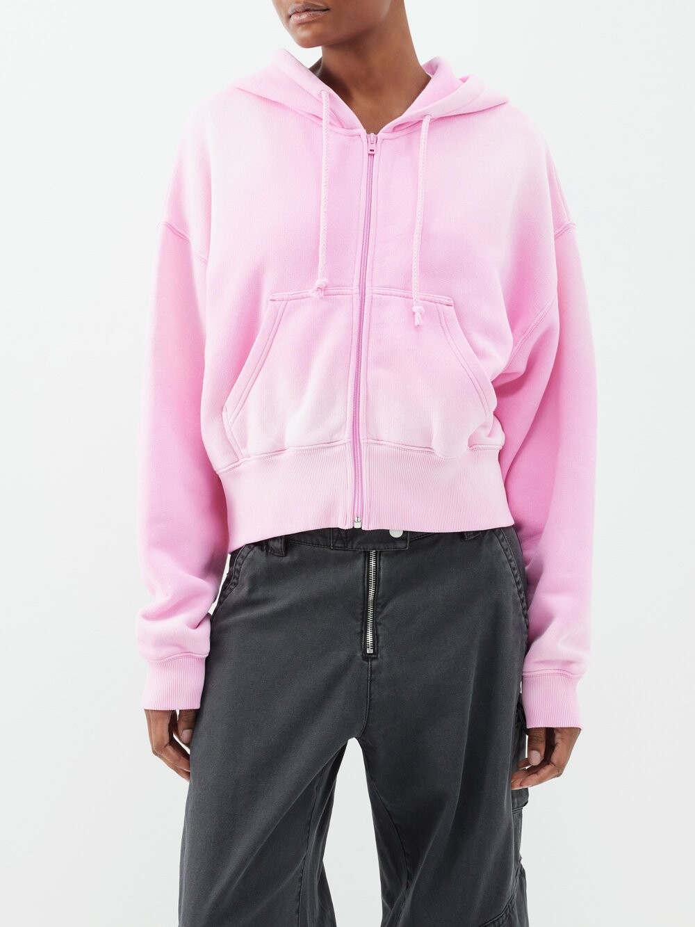 

Худи felly из хлопкового джерси с вышитым логотипом Acne Studios, розовый