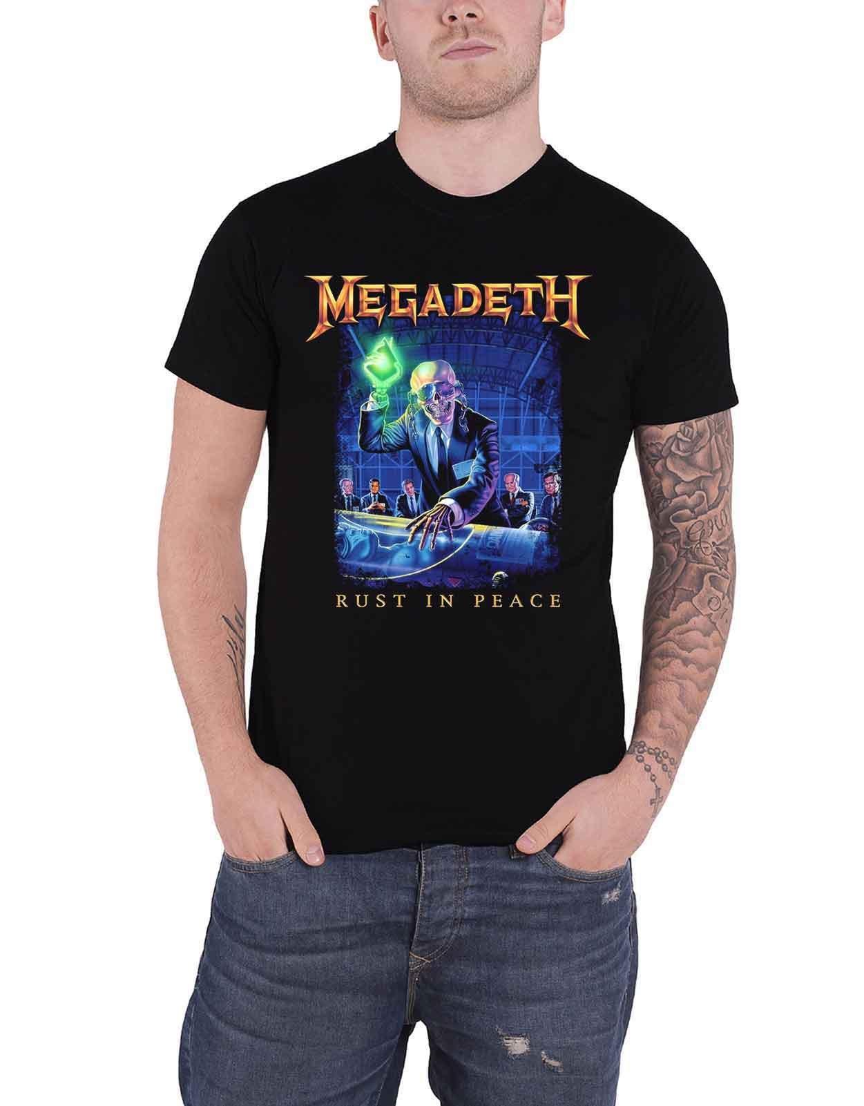 Футболка с треклистом Rust In Peace Megadeth, черный