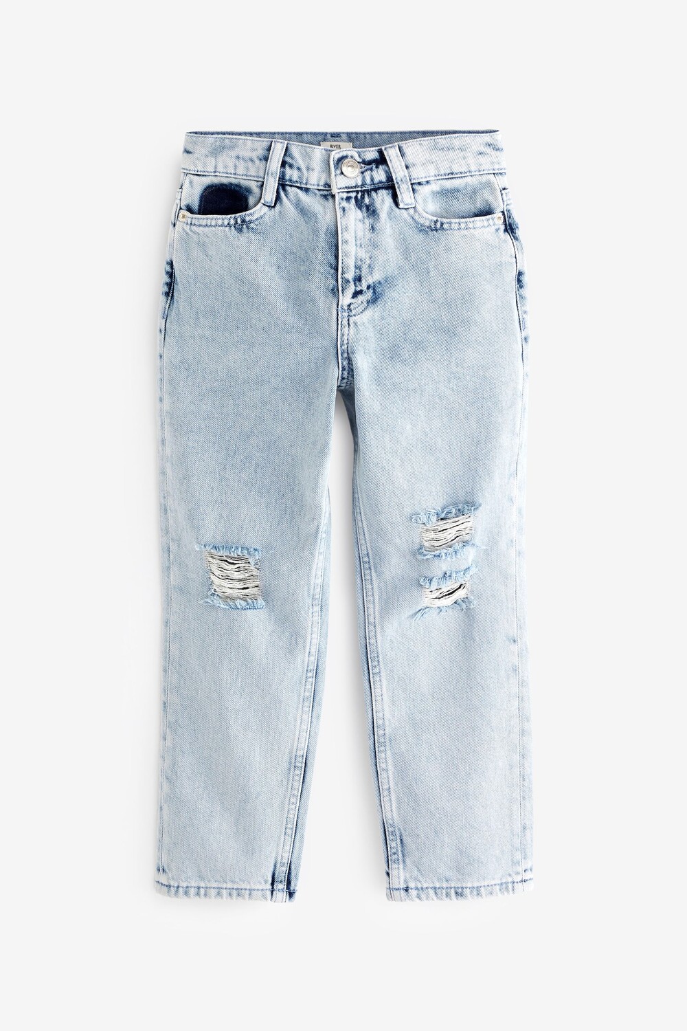 

Прямые джинсы для девочек в стиле 90-х River Island, синий