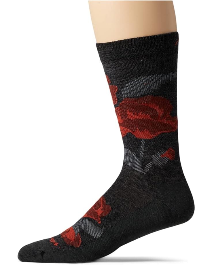 

Носки Darn Tough Vermont Poppies Crew Lightweight, угольный