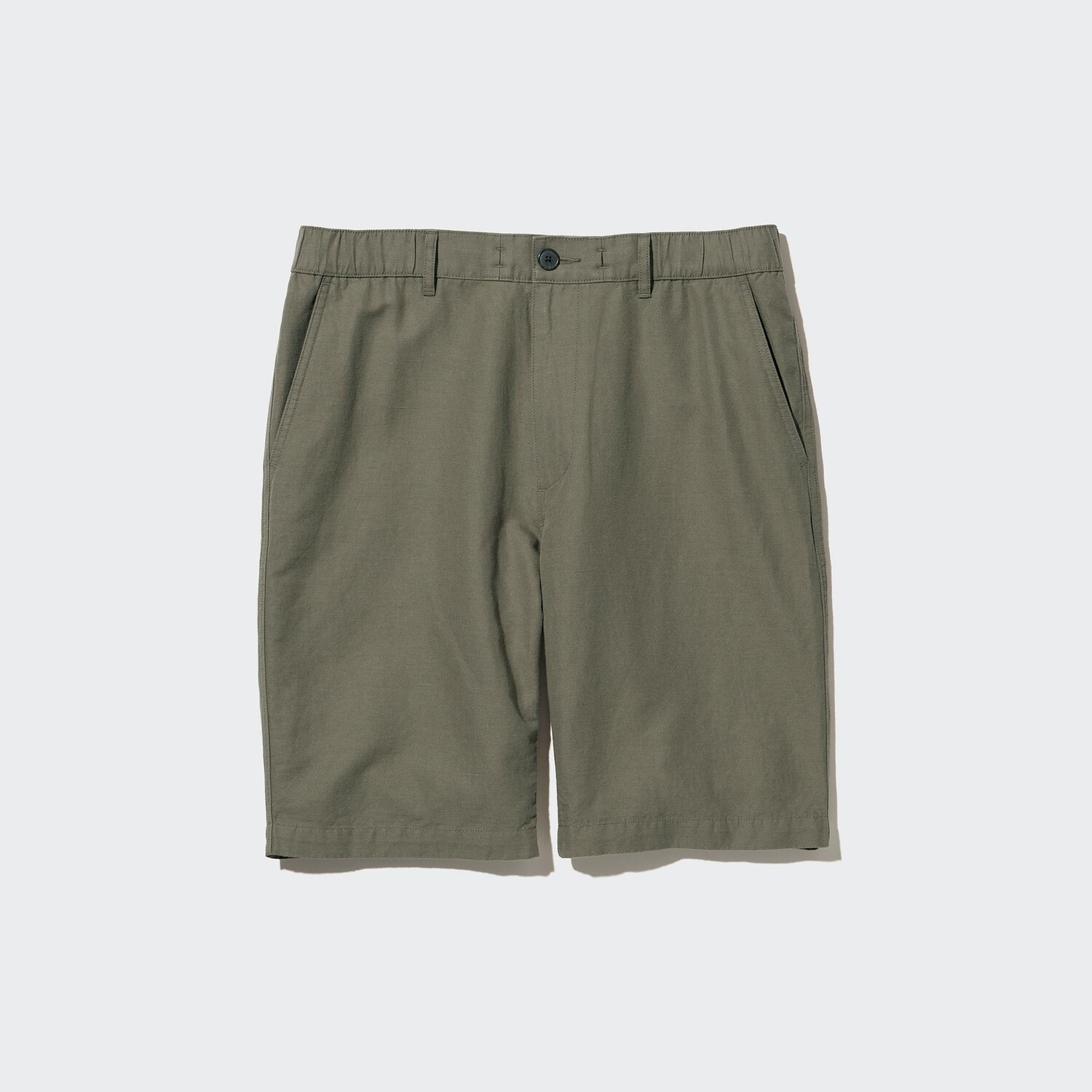 

Льняные шорты UNIQLO, оливковый