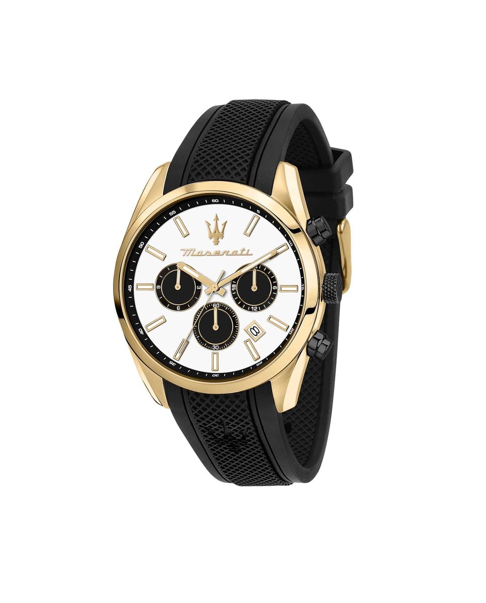Мужские часы Maseratti R8851151001 из кожи с черным ремешком Maserati, черный наручные часы maserati r8851151001 белый