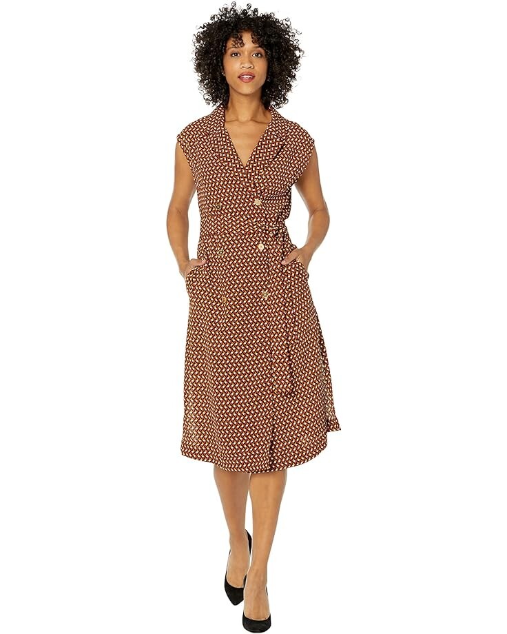 

Платье MICHAEL Michael Kors Multi Geo Trench, золотой, Желтый