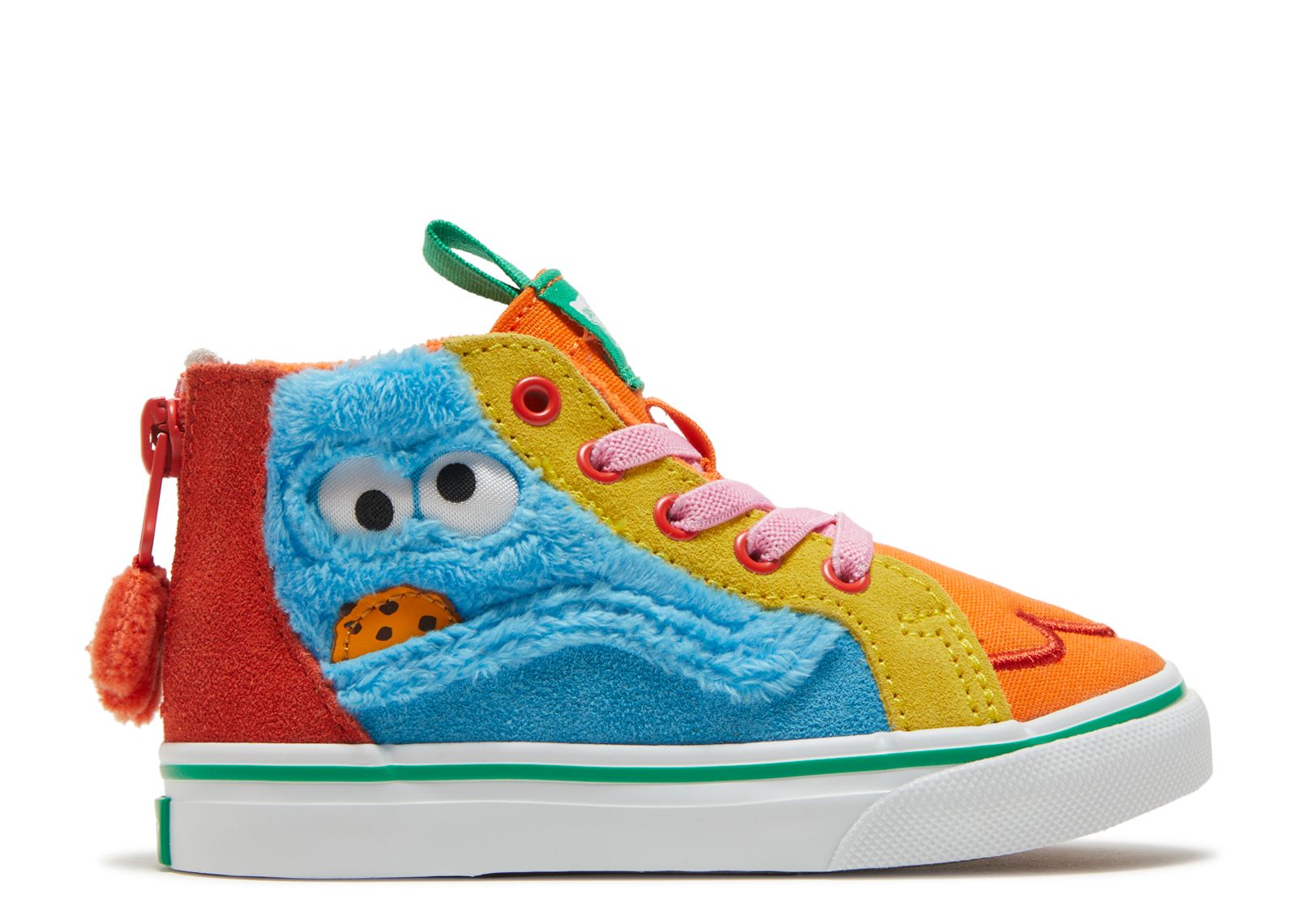 Кроссовки Vans Sesame Street X Sk8-Hi Zip Toddler 'Cookie Monster', разноцветный teddy triki neighborhoods cookie monster sesame street 60 cm