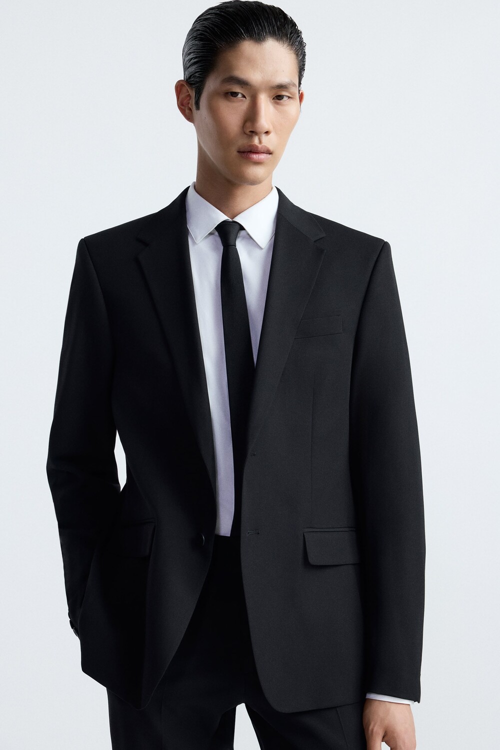 

Облегающий галстук из 100% шелка Zara, черный