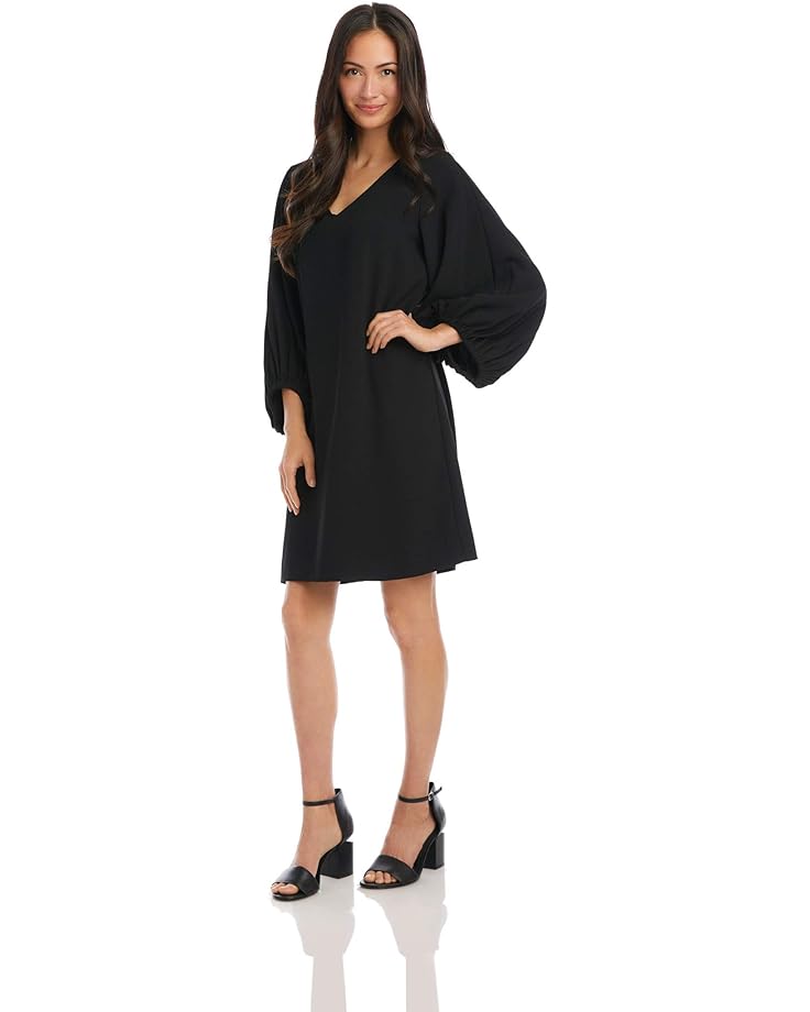 Платье Karen Kane Bishop Sleeve Dress, черный блестящее платье футляр karen kane черный